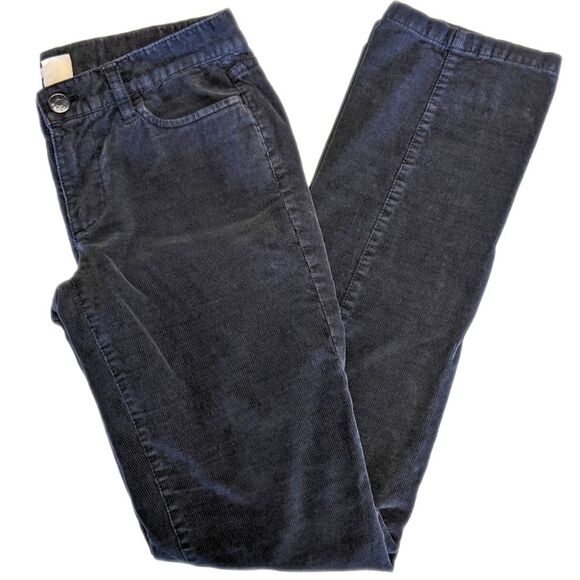 J. Crew Matchstick straight slim charcoal gray corduroy pants size 26R - Picture 1 of 6